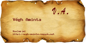 Végh Aminta névjegykártya